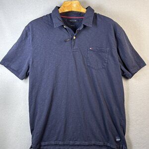 Tommy Hilfiger Polo Shirt Mens Size XL Blue‎ Custom Fit Short Sleeve Beach Boat